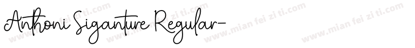 Anthoni Siganture Regular字体转换